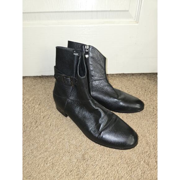 Spring Step Dail Black Leather Ankle Bootie Women's Size 39/ 8.5 EUC - Picture 2 of 7